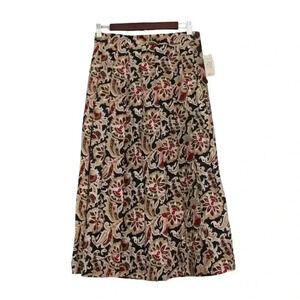 NWT Talbots Midi Skirt Size 6 Petite Paisley Wool Blend Vintage 70s 80s Pleated
